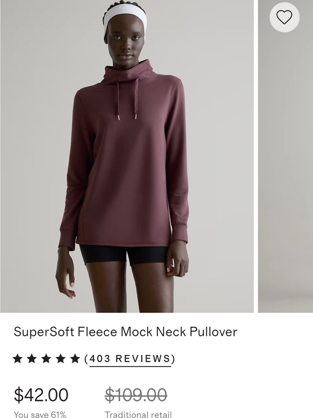 Quince mock neck color: dried Fig